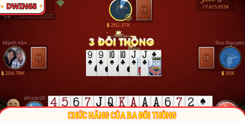 Chức năng của ba đôi thông